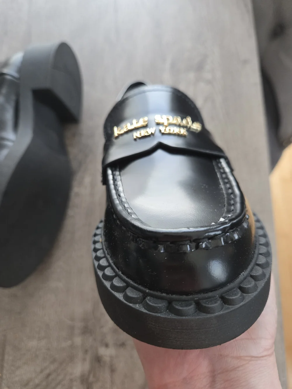 kate spade Black Patent Logo Loafers - Picture 2 of 5